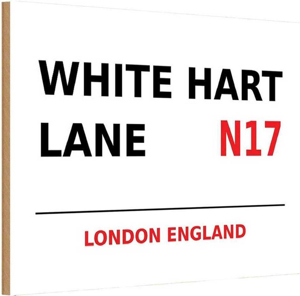 vianmo Holzschild 12x18 cm England White Hart Lane N17