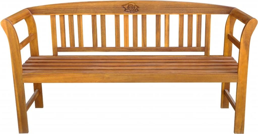 Panchina da giardino 157 cm in legno massiccio di acacia Immagine del prodotto 