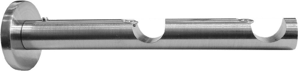 BASIT Gardinenstange selber zusammenstellen Edelstahl look Metall Ø 16mm Einzelteile
