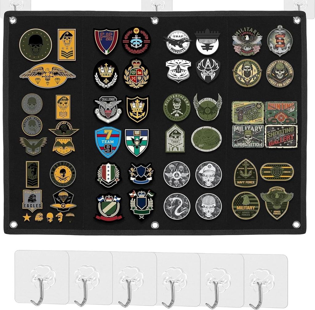 Klettwand-Patches, Klettpatches, Klettpatches, 6 Haken, Produktbild 