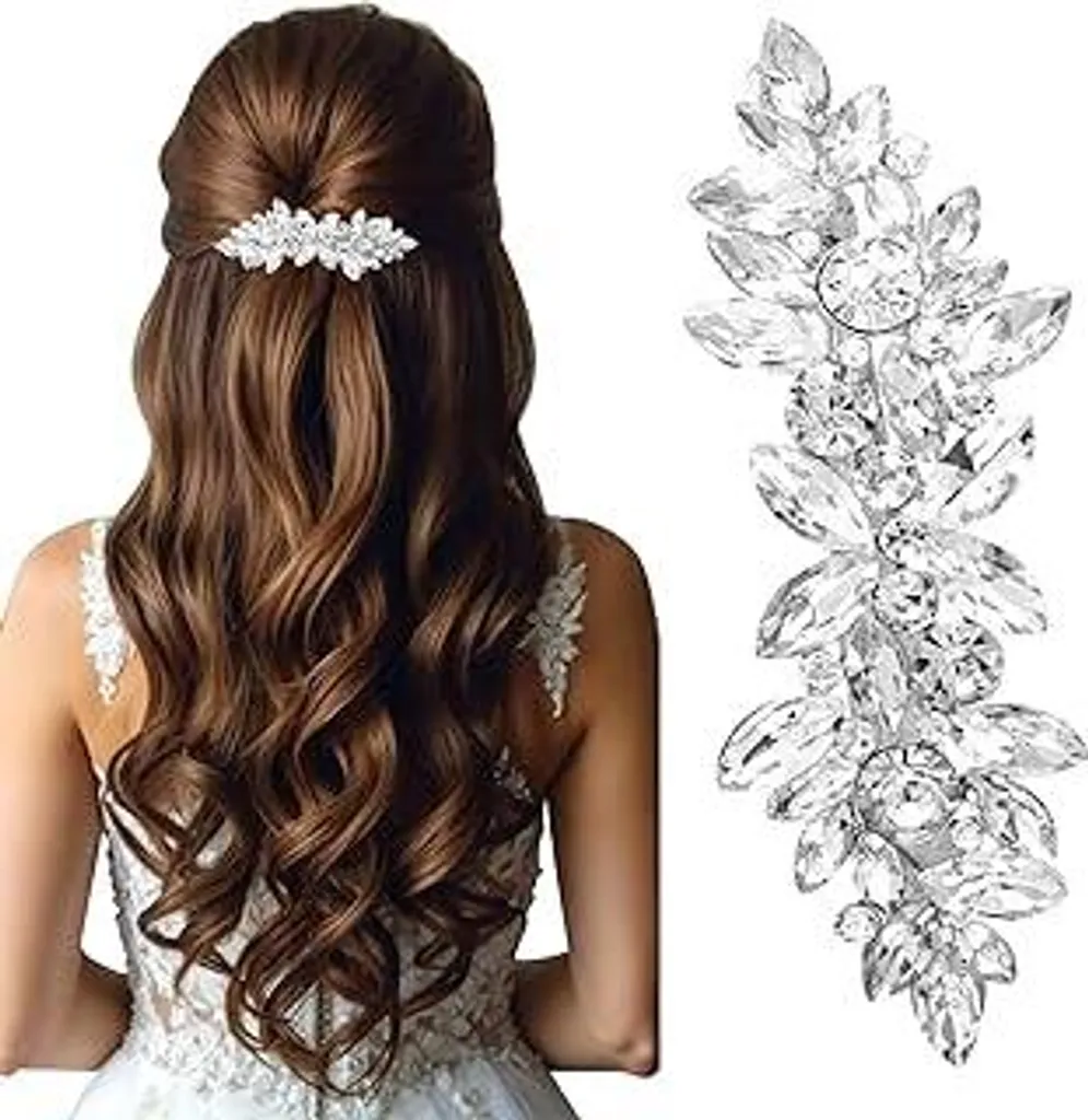Fermagli Capelli Fiori Strass: LunarCharm per Sposa e Matrimonio