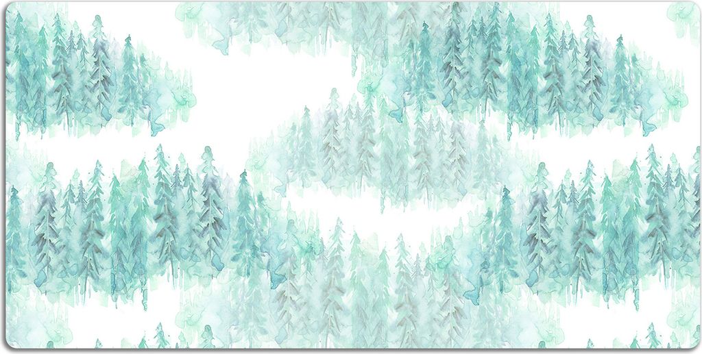 Schreibtischmatte Tischunterlage 120x60 cm Mauspad - Gemalter Wald