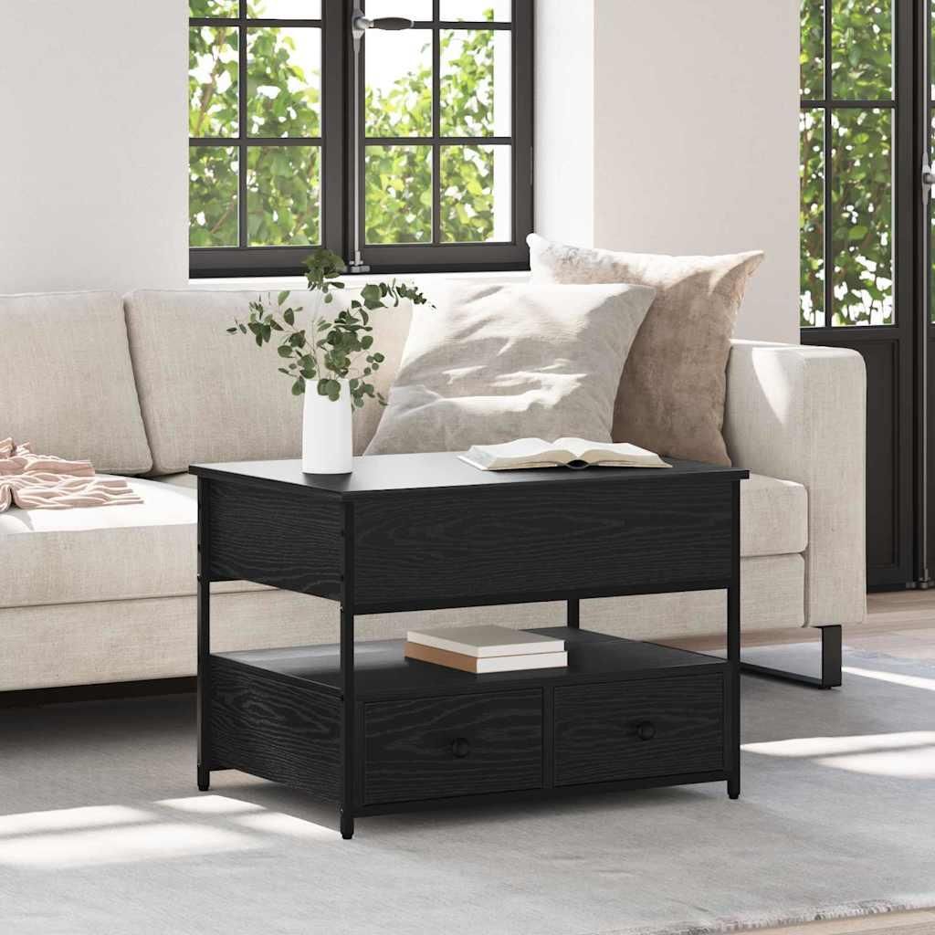 Maison Exclusive - Couchtisch Schwarz Eichen-Optik 70 x 50 x 54,5 cm Holzwerkstoff
