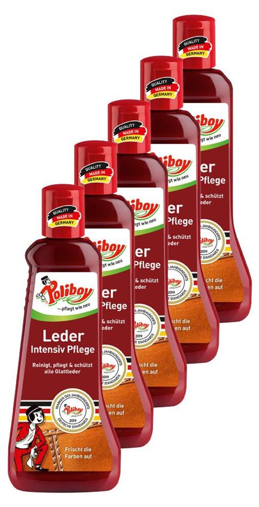 Poliboy Leder Intensiv Pflege 5er Set - 1L, Inhalt jeweils Produktbild 