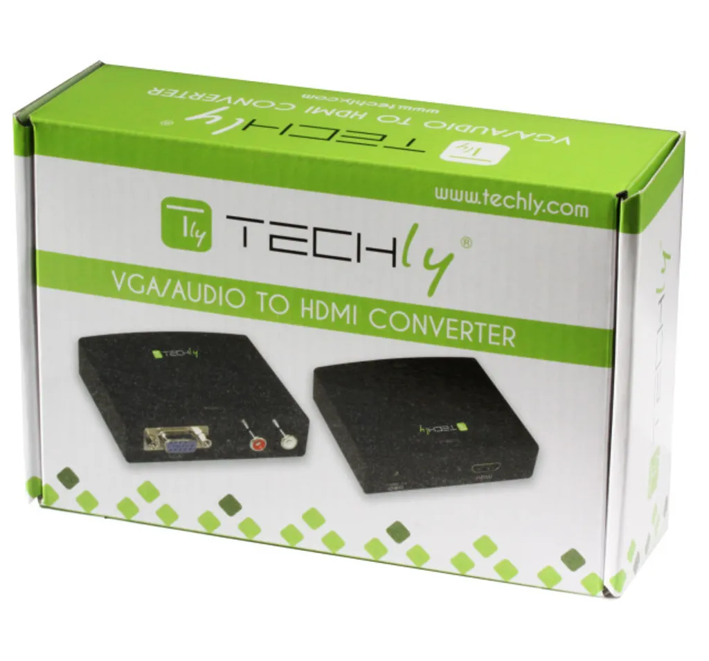 Solution Écran Noir VGA vers HDMI Convertisseur Techly Audio et Vidéo - 4