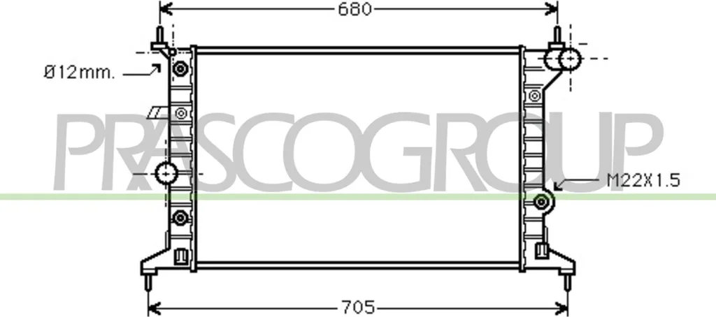 Radiateur de refroidissement moteur pour Opel Vectra B - OE 1300158