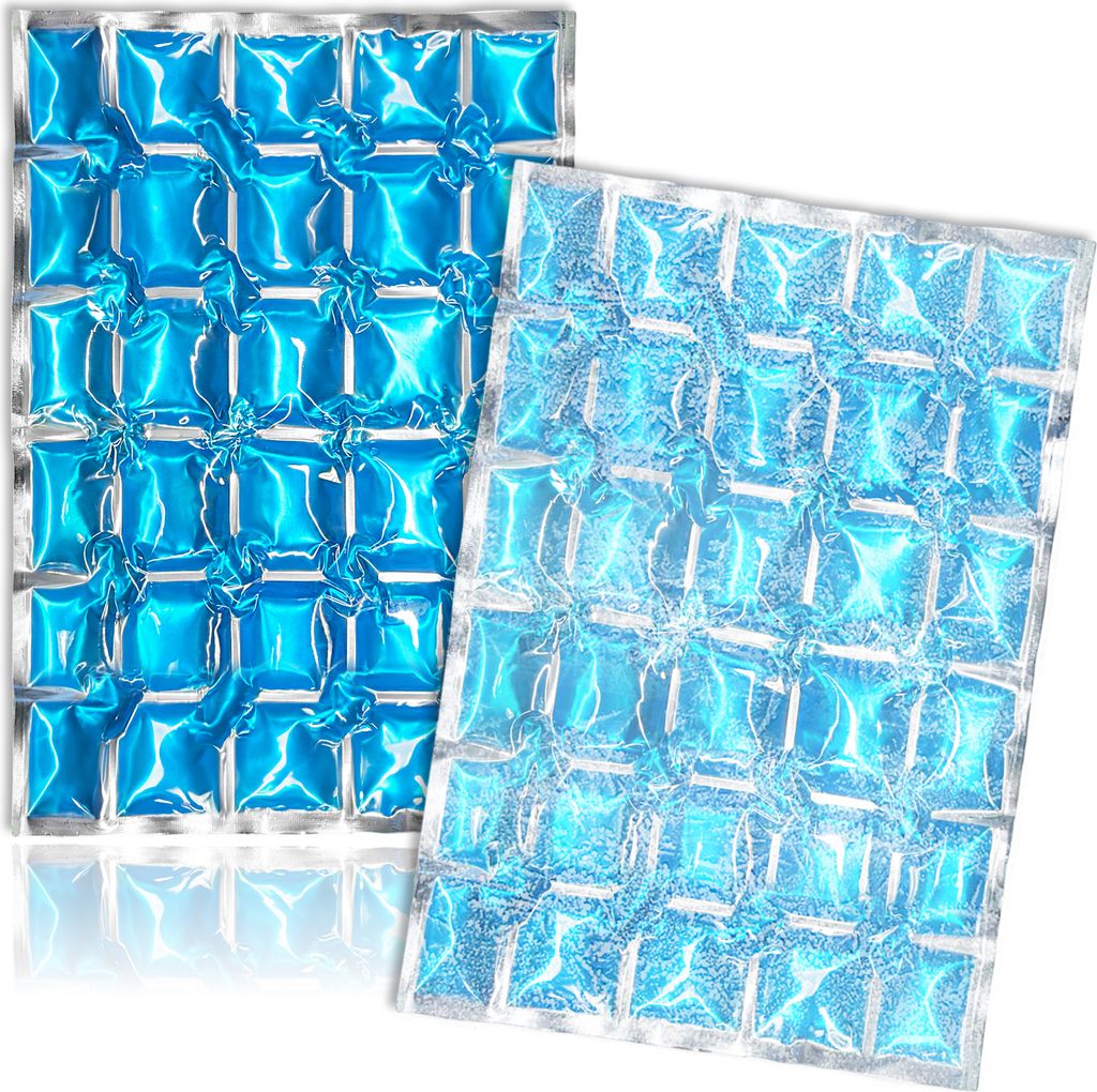 com-four 2x Flexibles Eis-Pack - Kühlkompresse mit 25 Kühlzellen - Kühlpack für Haushalt, Camping und Freizeit
