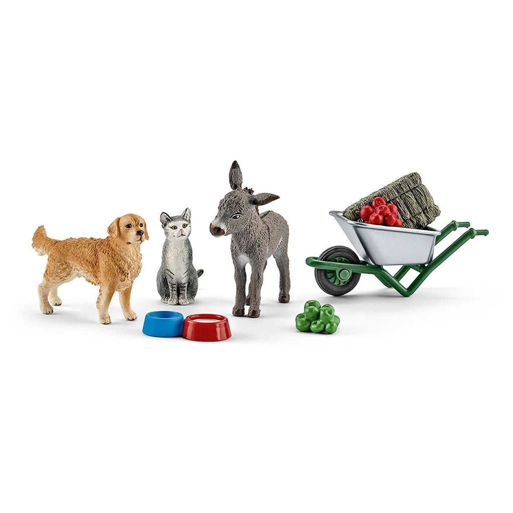 Schleich - Tierfiguren, Fütterung auf dem Bauernhof; 41423