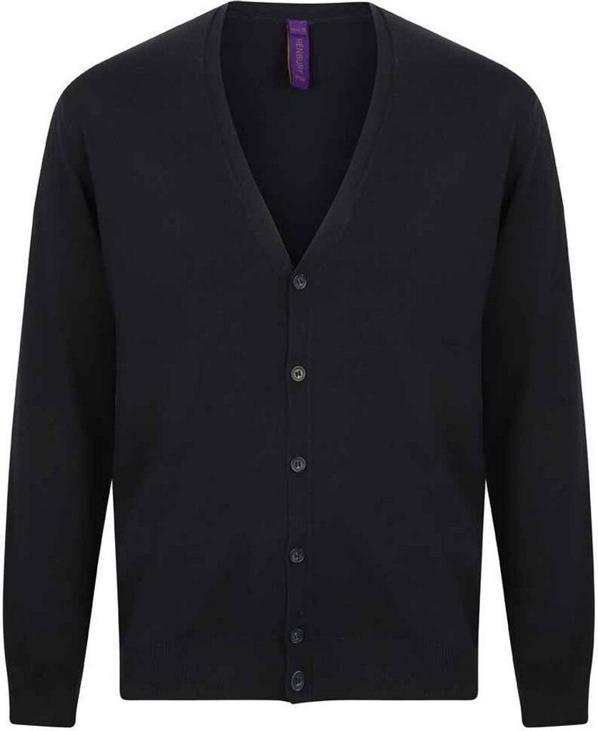 Henbury - Strickjacke V-Ausschnitt für Herren PC5876 (L) (Marineblau)