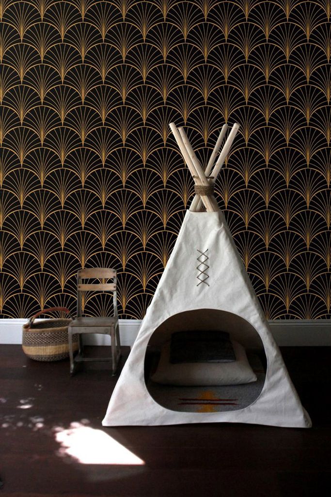 Coloray Fototapete 312x219 cm An Einer Wand Latex Latextapete - Geometrische Blätter Textur