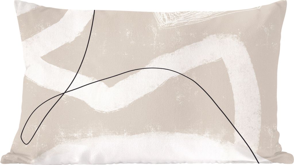 MuchoWow Zierkissen Sofakissen Wohnzimmer Dekokissen 60x40 cm Linie - Abstrakt - Design - Kopfkissen - Polster mit Foto