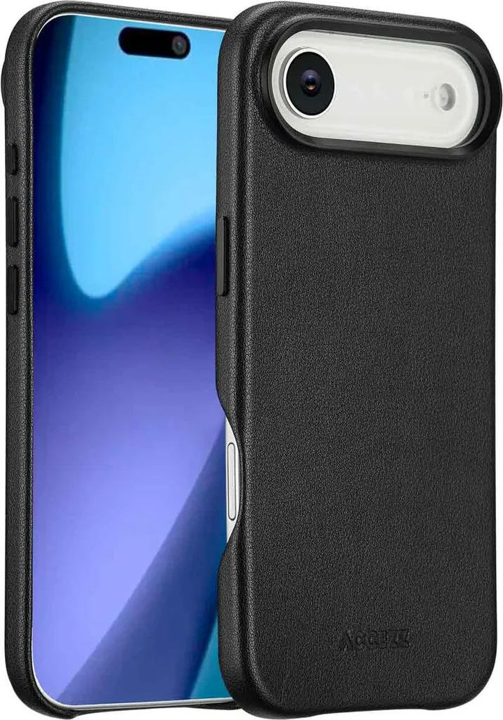 MagSafe Cover Accezz iPhone Air in Pelle - Nero Onice di Classe