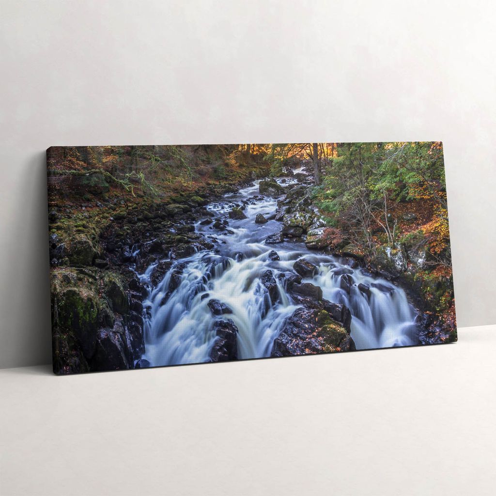 Flusslandschaft Foto – Leinwandbild Wandbild – 140x70 cm – Leinwandbilder – Wandbilder – Schlafzimmer – Flur