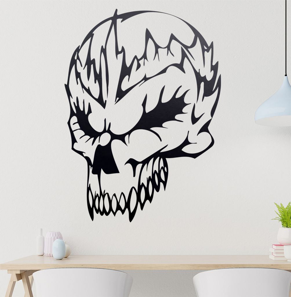 Skelettkönig Wandtattoo in 6 Größen - Wandaufkleber Wall Sticker - Dekoration, Küche, Wohnzimmer, Schlafzimmer, Badezimmer