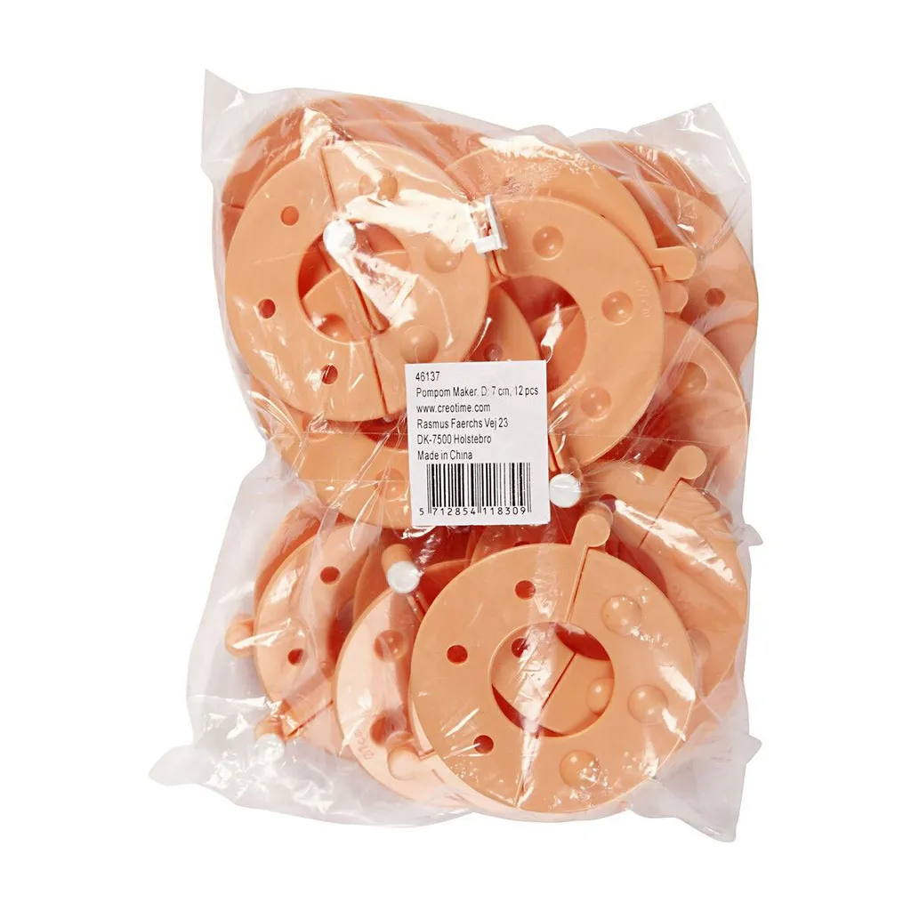 Pom Pom Maker 12 pièces - Kit complet pour confection de pompons ronds - 2