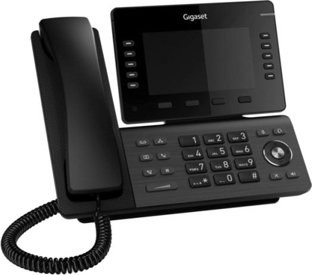 Gigaset P855BW IP PRO IP Tischtelefon 12,7 cm 5 Zoll TFT-Farbdisplay 3x USB Bluetooth WLAN Anschluss für P800 KEY PRO Ex