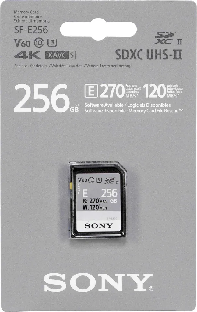 Scheda SD Sony 256GB SF-E256 UHS-II V60 | Miglior Prezzo Professionale