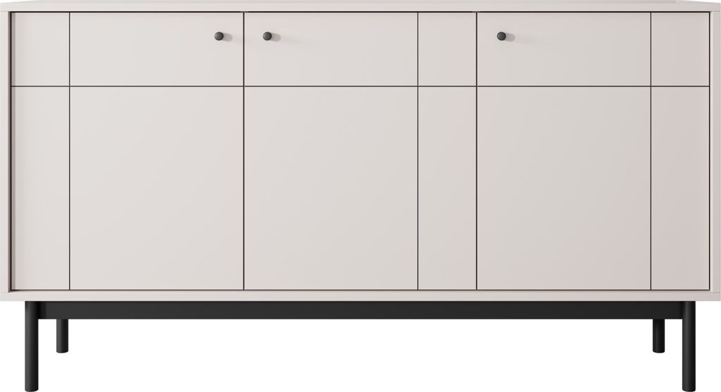 Selsey JAPANDIES - Sideboard 3-türig Greige 154 cm