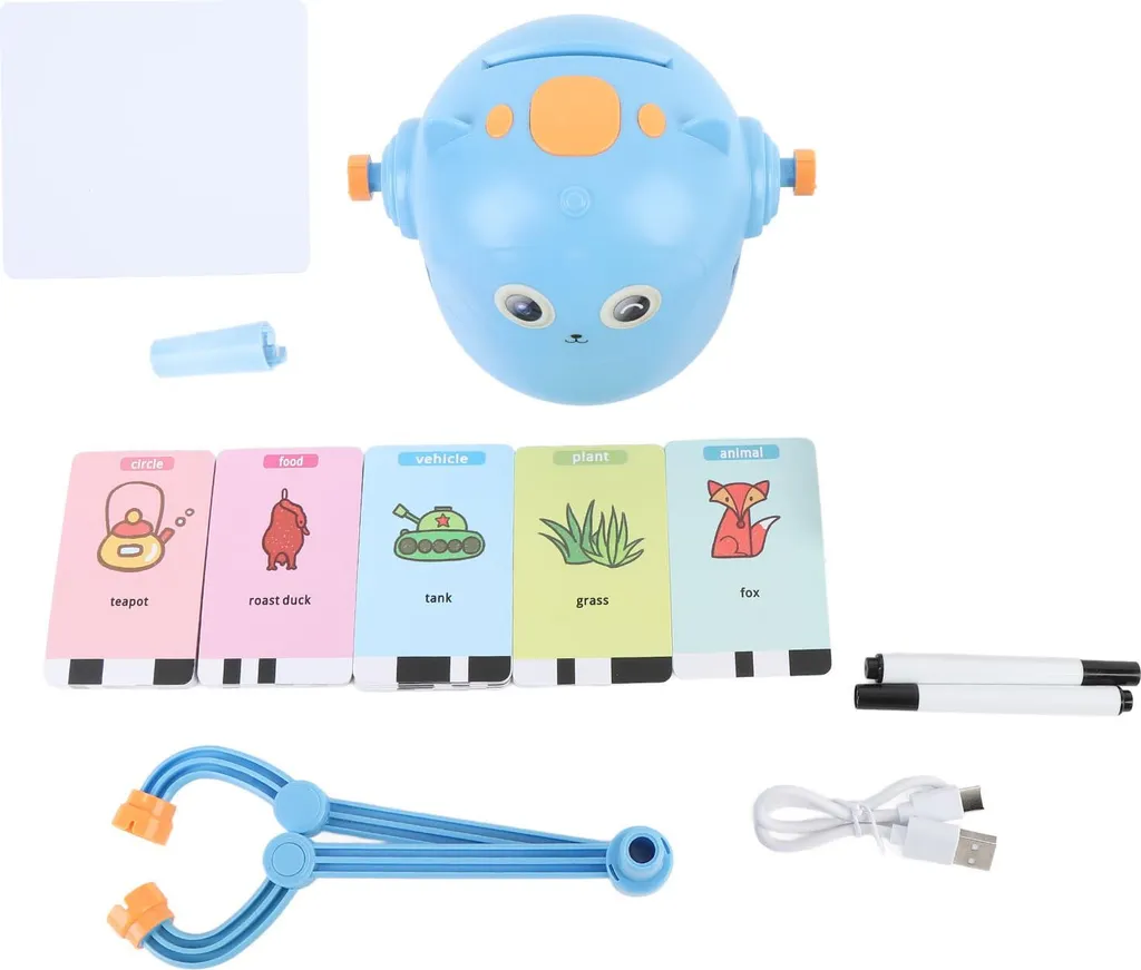 Robot éducatif de dessin avec 100 fiches d'activités et 2 stylos de couleur