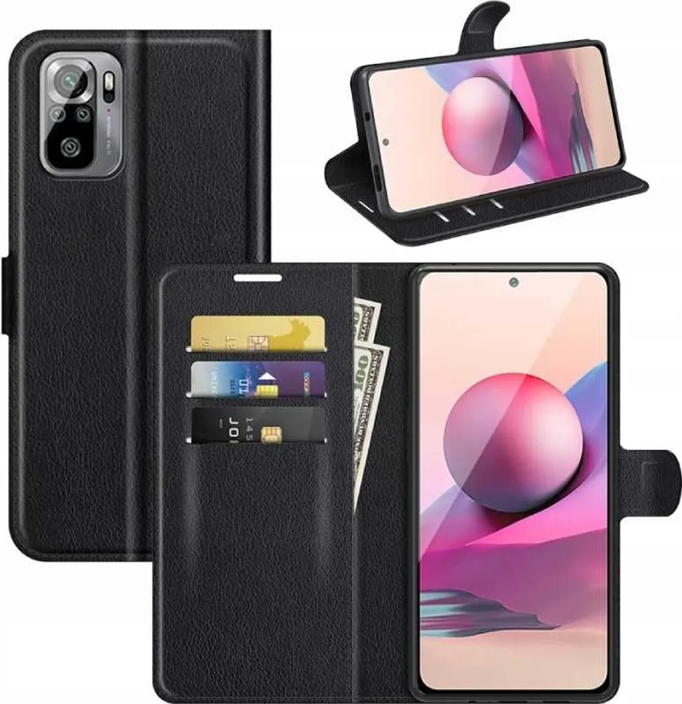 Custodia Flip Cover Redmi Note 10 / 10s / Poco M5s Nero | Vera Protezione