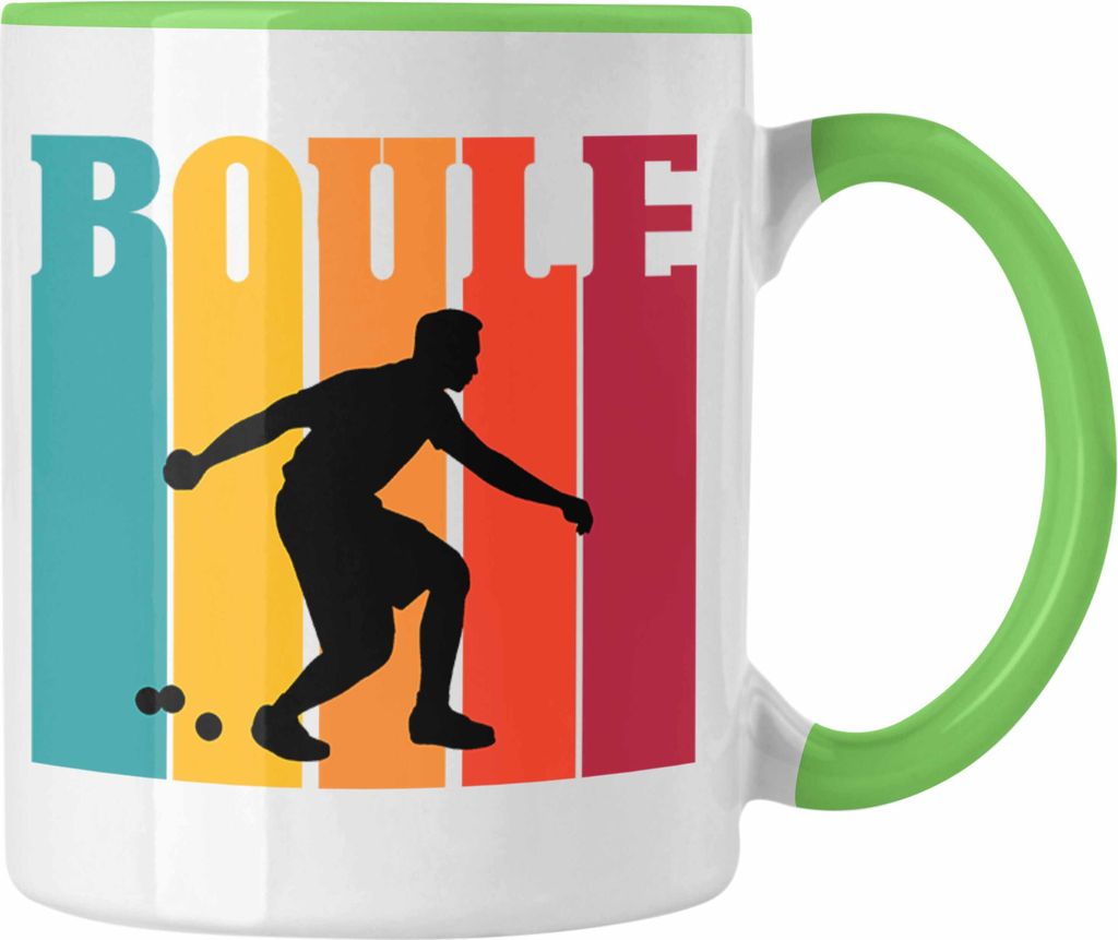 Trendation - Boule Tasse für Boule-Spieler als Geschenkidee Spruch (Grün)