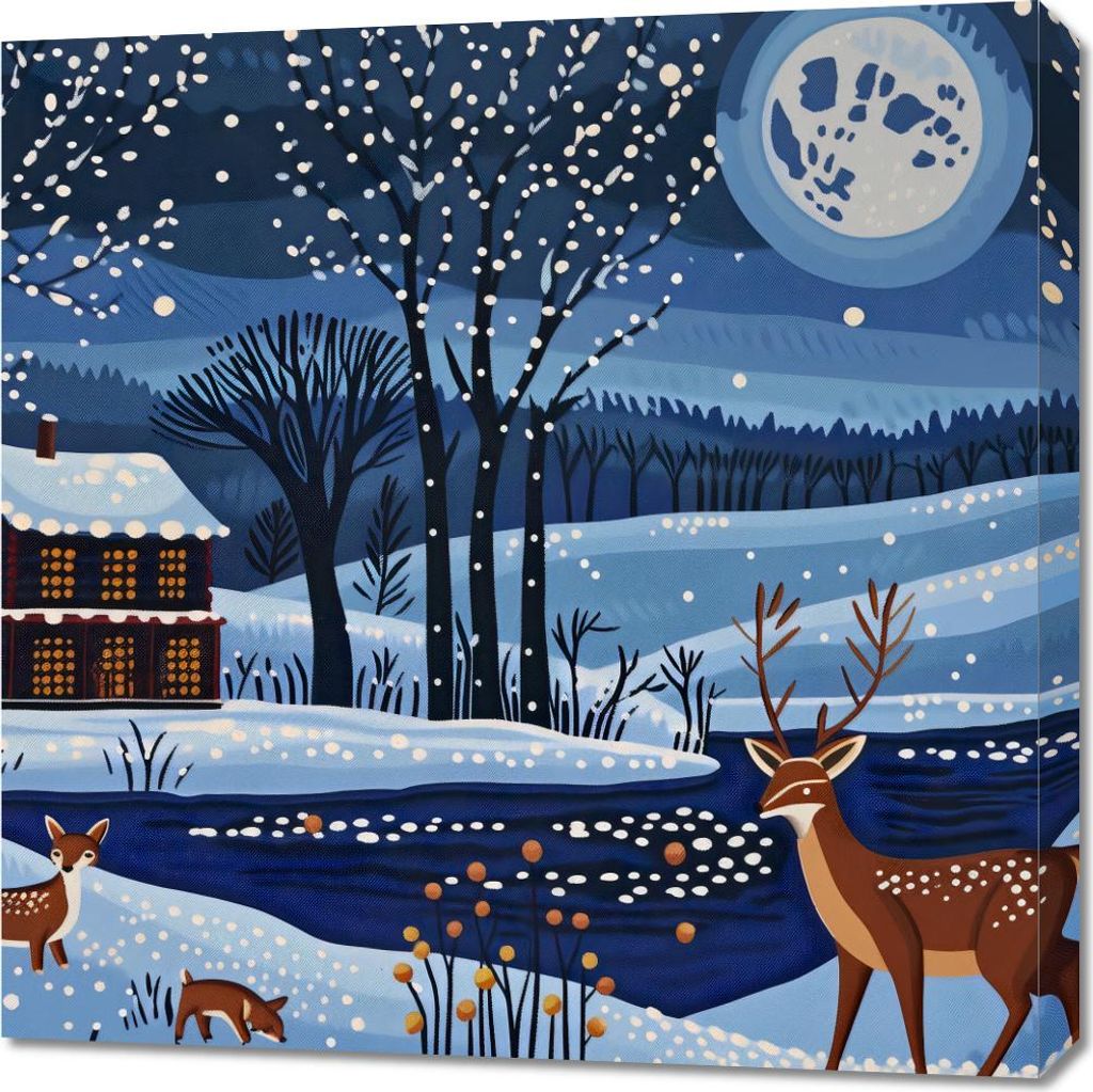 Bild 70x70cm Kommt der Winter