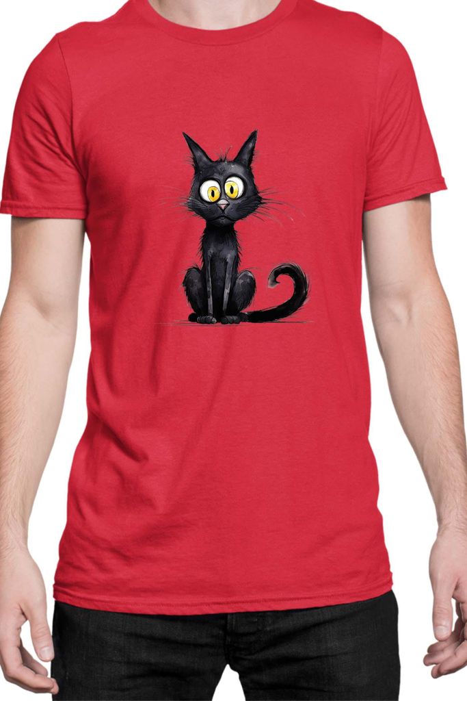 Herren T-Shirt Funny Cats Breeds Bombay Cat 014, Man 3XL / Rot