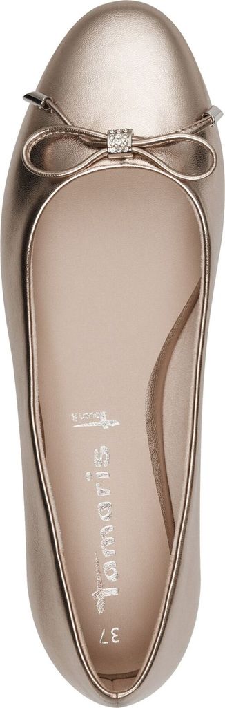 Tamaris Damen Ballerina Schleife Strassbesatz weiches Produktbild 