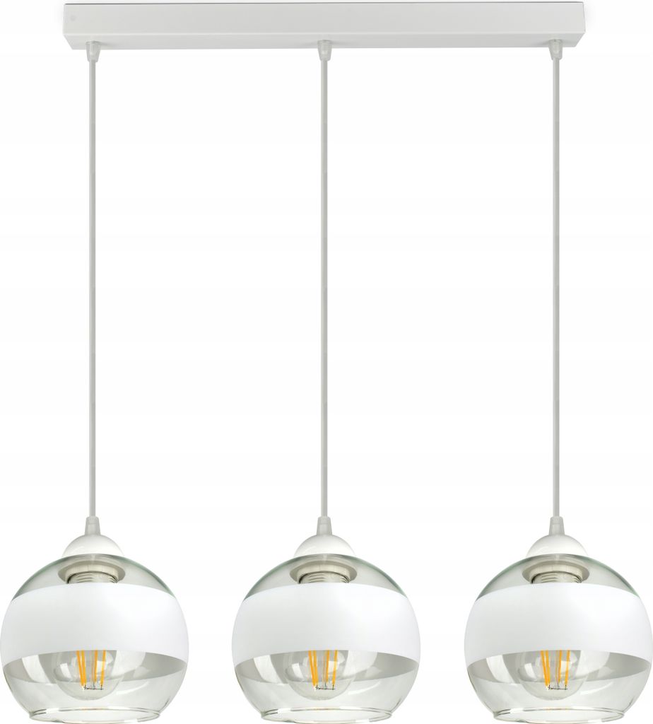 LUXOLAR Led Pendelleuchte 3 flammig - Deckenleuchte Weiß Produktbild 