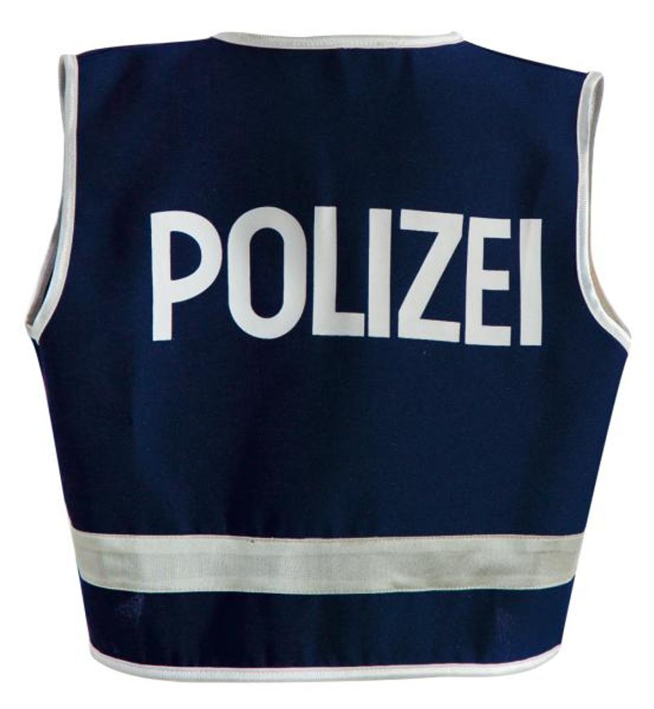 Polizei Weste Kostüm blau Kinder Jungen Jungs Fasching Karneval Polizist