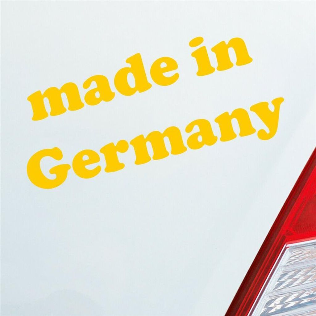 Auto Aufkleber Germany Deutschland Tuning 19,5x7 cm Gelb Sticker Heckscheibenaufkleber