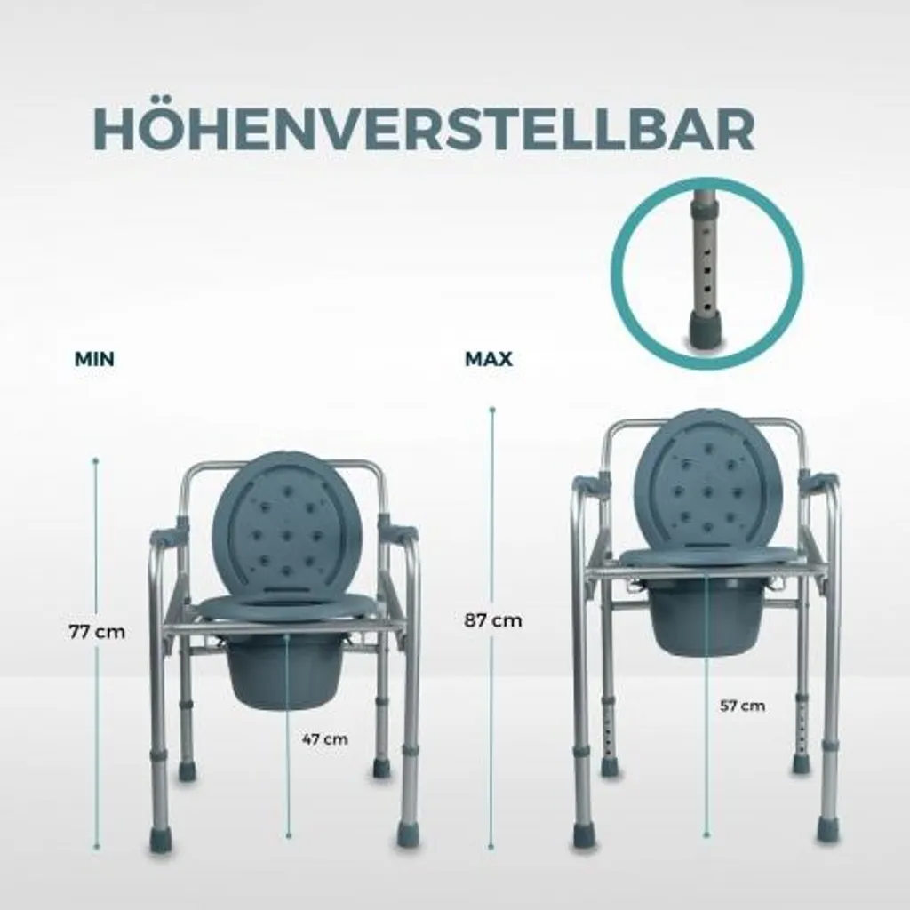 Siège Ergonomique de Toilette en Aluminium Léger - Confort Supérieur