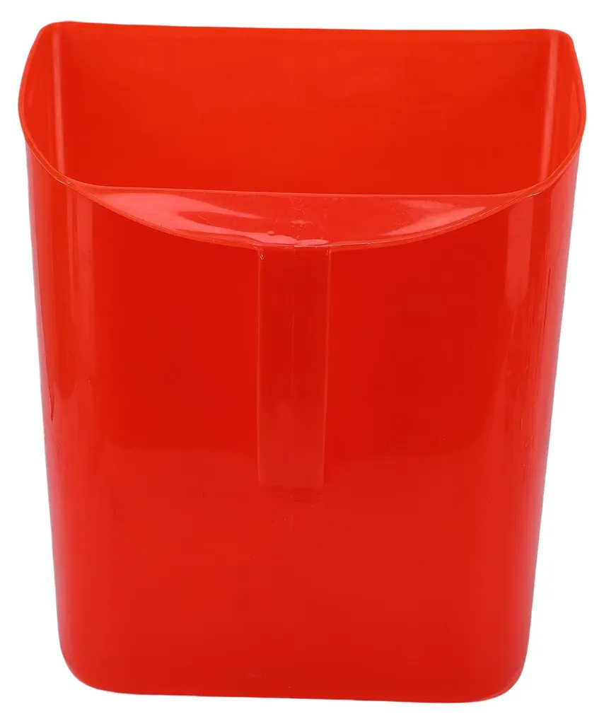 Pelle à céréales rouge grande capacité avec bords plastiques souples