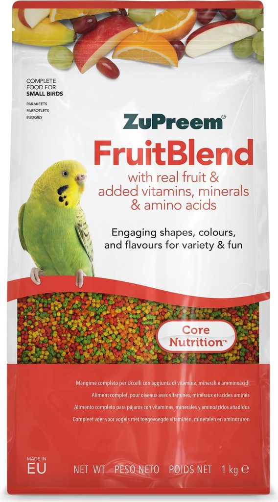 ZuPreem Multifrucht Vogelfutter für kleine Vögel mit Produktbild 