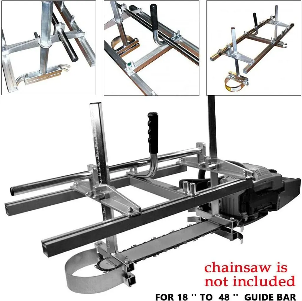 Guide de Sciage Mobile pour Planches et Poutres - Tronçonneuse 18 à 48'' - 2