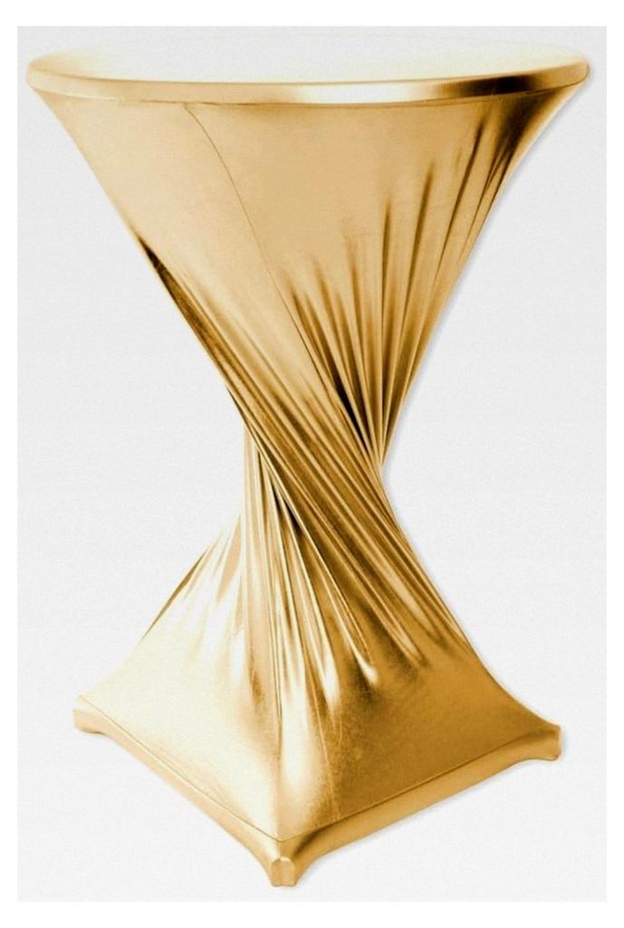 Stretchhusse für Stehtische in Gold, 80 cm, für Innen- und Außenbereich, imprägniert und wasserabweisend