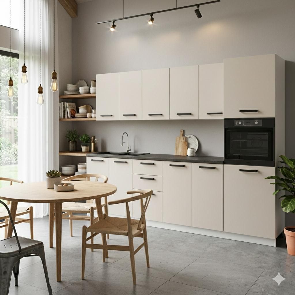 ULWEHOME | Küchenzeile 260 cm Kaschmir, Küchenmöbel-Set Produktbild 