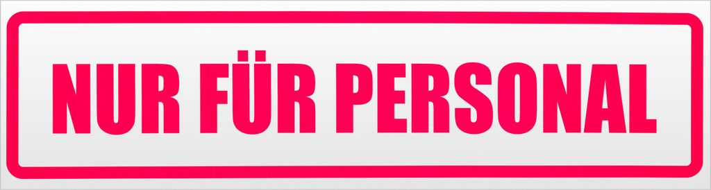 Kiwistar Nur für Personal Magnetschild Schild magnetisch - 30cm Neonpink - Magnetfolie für Auto PKW Kfz