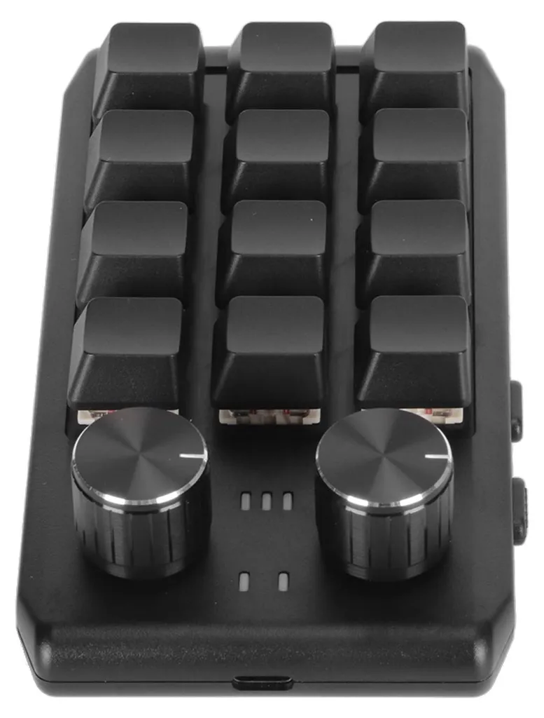 Mini-clavier mécanique 12 touches programmable et 2 boutons rotatifs - 3