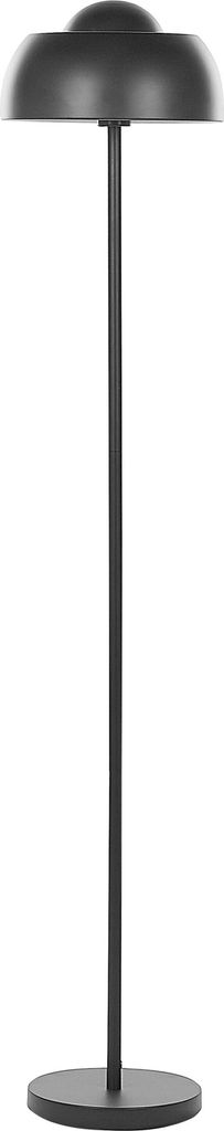 BELIANI Stehlampe Schwarz Matt 148 cm aus Stahl mit langem Kabel mit Schalter rund Industrie Look Modernes Design
