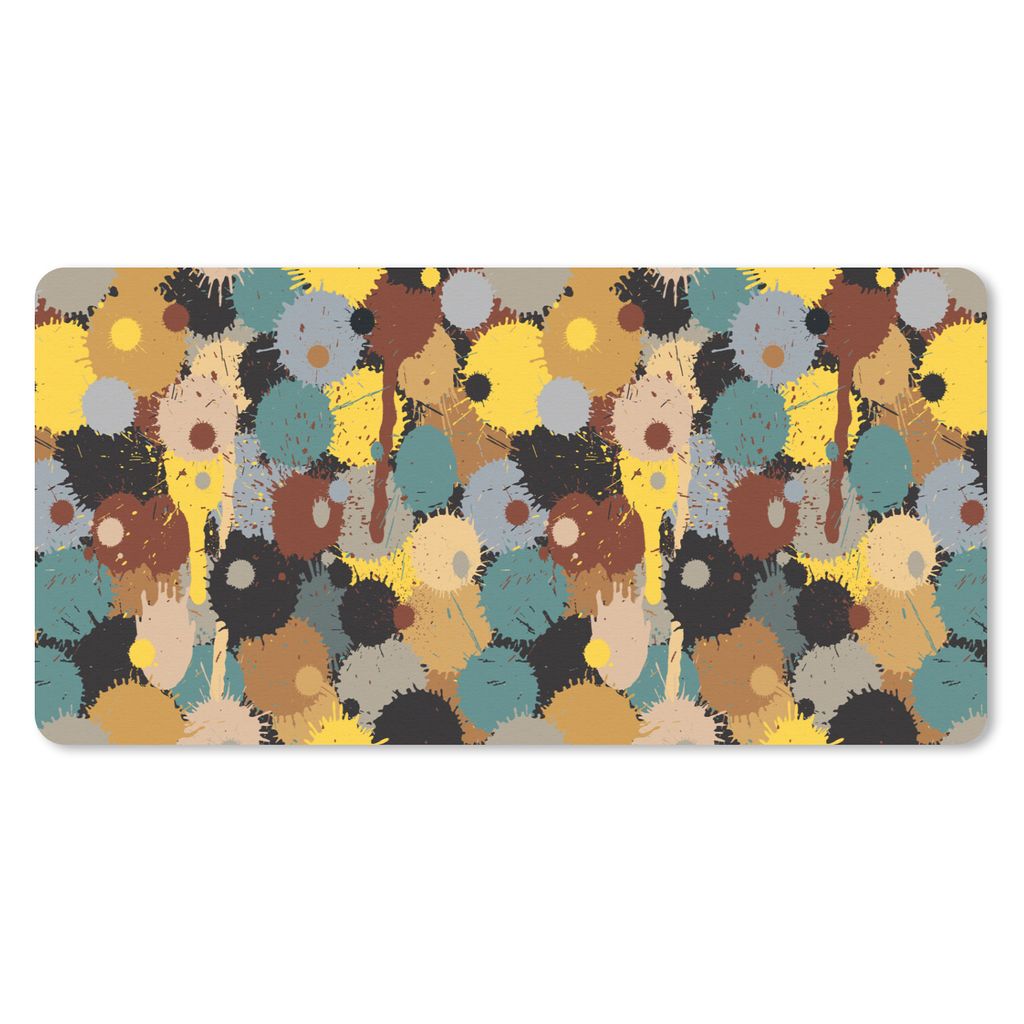 MuchoWow Mauspad Mousepad Paintball - Camouflage - Muster - Farbe 60x30 cm - Mousepads - Maus Mat - Pad - Mausunterlage - Nachhaltig