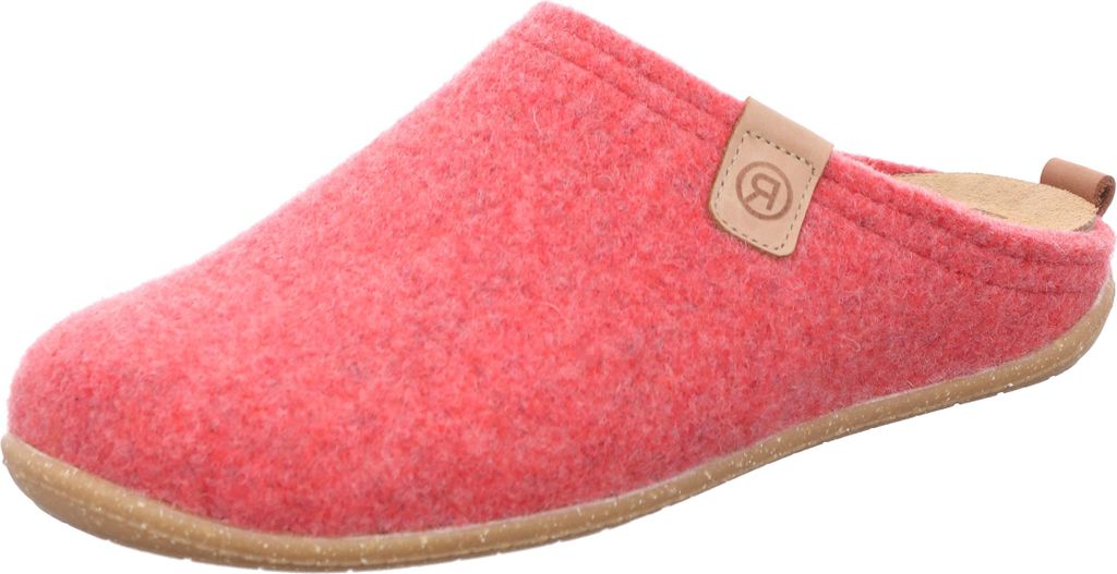Rohde Damen Pantoffel aus Softfilz herausnehmbare Lederdecksohle Rivoli-D 6860, Größe:41 EU, Farbe:Rot
