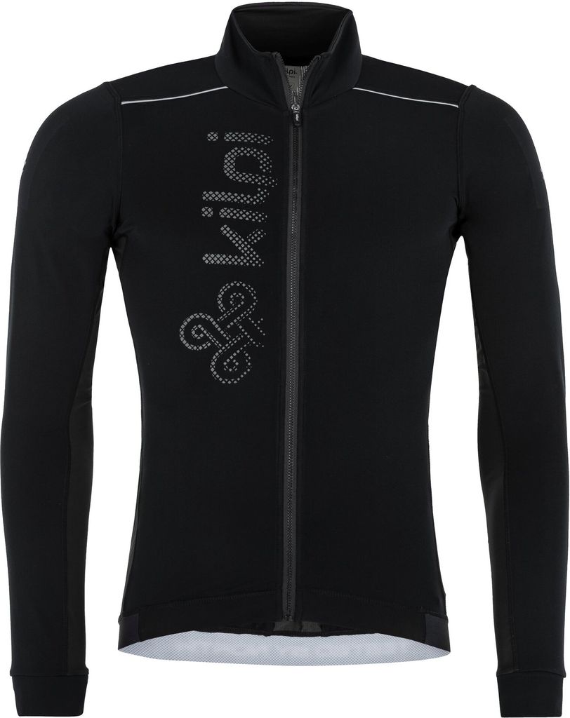 Herren-Langarm-Radtrikot Kilpi CAMPOS-M, SCHWARZ, Größe M