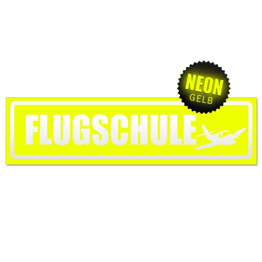 Flugschule Flugzeug invertiert Magnetschild Schild magnetisch