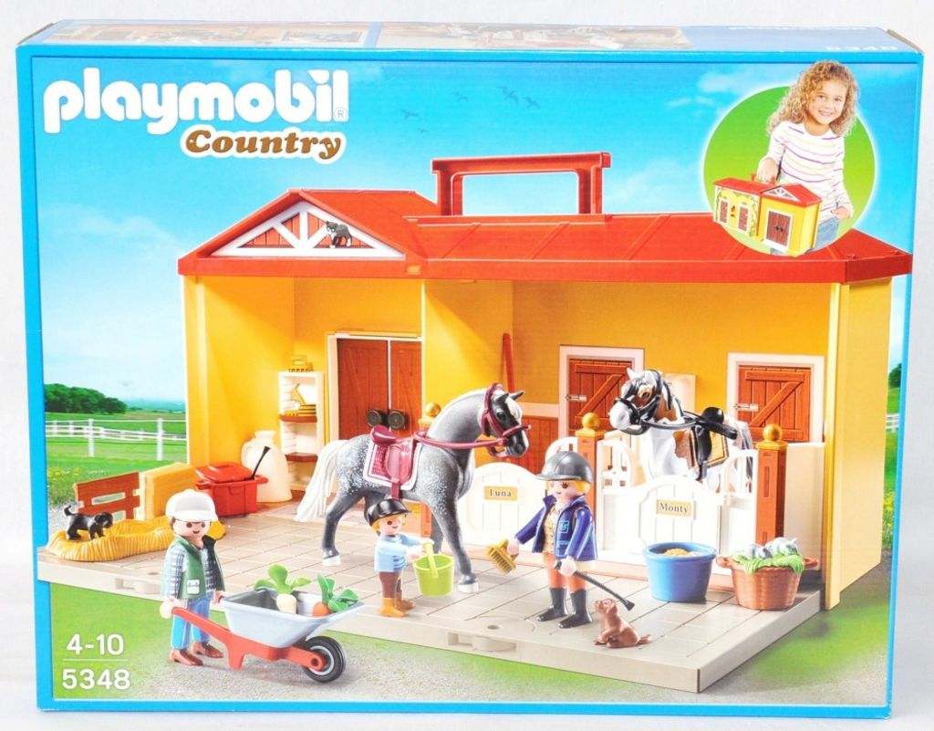 PLAYMOBIL Pferdestall aufklappbar Spiele Box Pferd Stall Figur zum Mitnehmen NEU