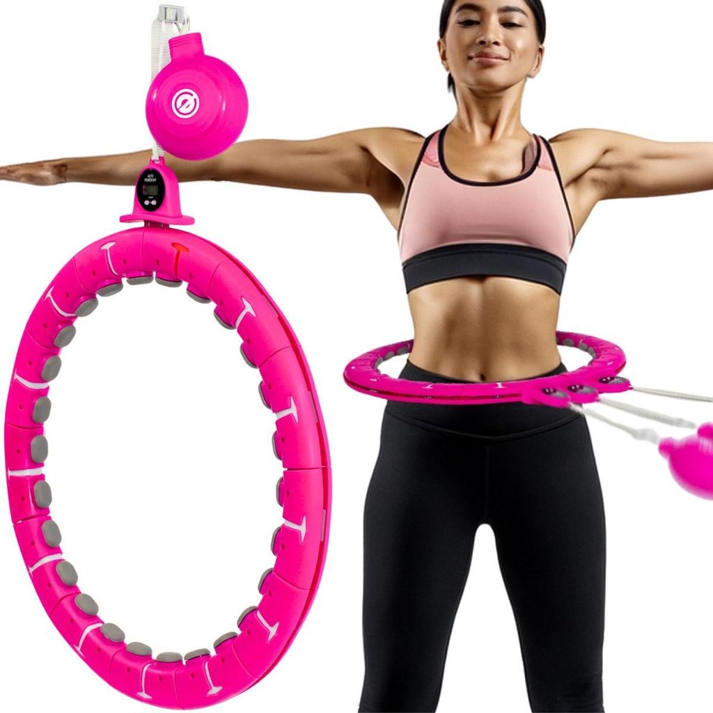 Hula Hoop mit Massage, Gewicht & Zähler – Enero Fit Fitnessreifen 13 Segmente, 26 Massagepunkte, verstellbar – Ø110 cm – Trainingsreifen f...