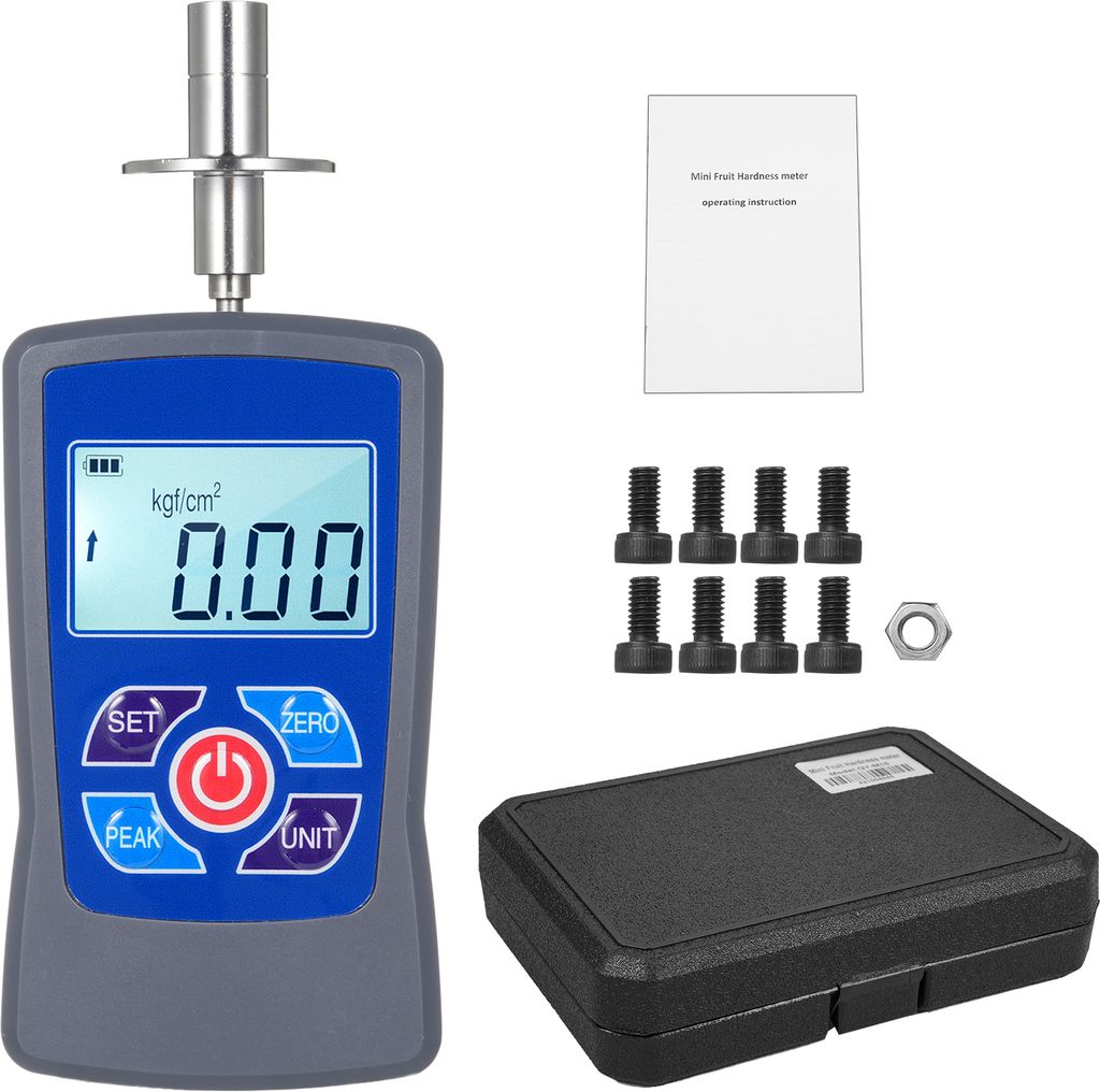 GY-M30 Digitales Fruchthaertepruefgeraet Mini-Fruchtpenetrometer Durometer mit Bereich 0,4 bis 30 kgf/cm2 (x10⁵ Pa) Lastteilungswert 0,01 kgf/cm2 ...