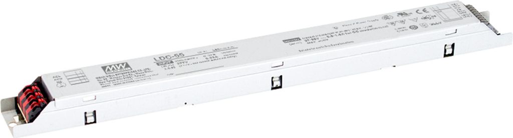 MEANWELL LDC-55, AC-DC LED-Installationsnetzteil, Metallgehäuse, 55W 27-56V 500-1600mA