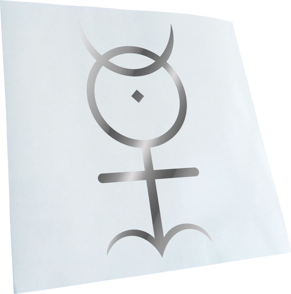 Kiwistar - Autoaufkleber - Monas Hieroglyphica - Chrom - 50x23cm - Aufkleber für Auto, Laptop, Fahrrad, LKW, Motorrad mehrfarbig JDM Decal Racing