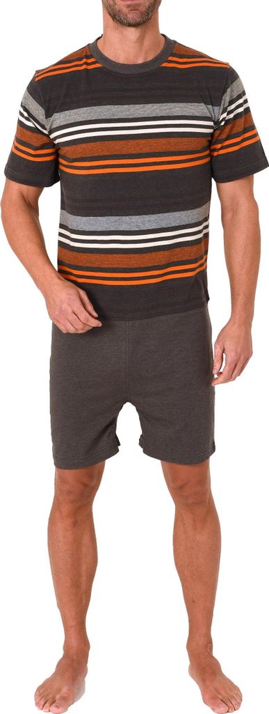 Herren Pflegeoverall kurzarm mit Reißverschluss am Rücken und Bein - 191 171 90 961 ; orange , S